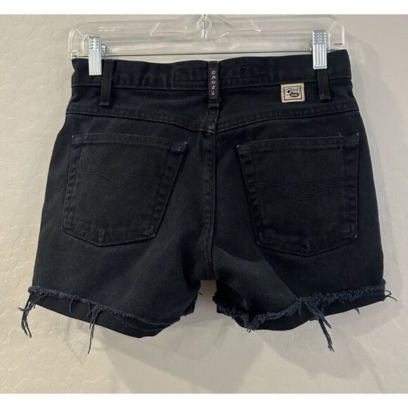 Cruel Girl Y2K Low Rise Slim Shorts Black Size 1 2000’s 90’s Low Rise‎ Cuffed - Picture 4 of 7